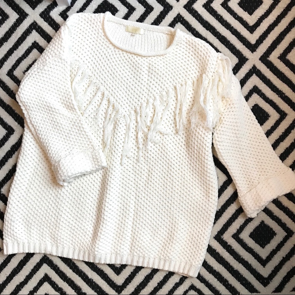 Laju | NWOT Cream Tassel Sweater